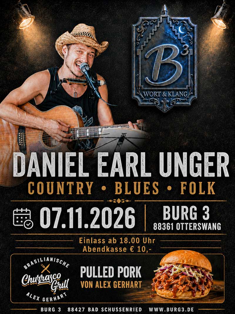 Plakat Daniel Earl Unger, KI generiertes Bild